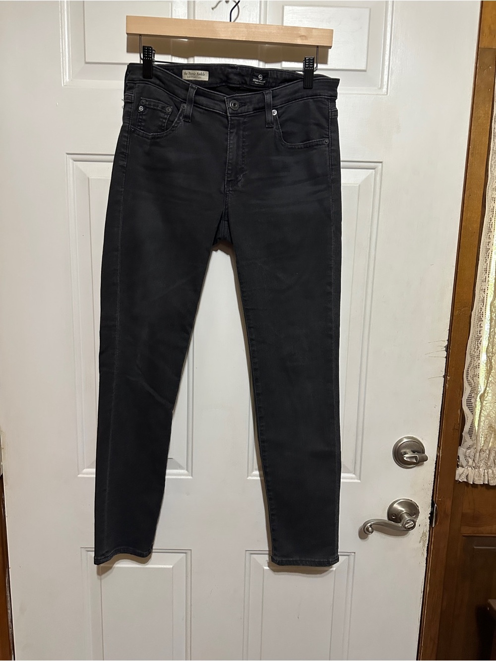AG Adriano Goldschmied Stevie Ankle Jeans Women 29R Slim Ankle Stretch Black